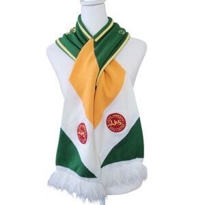 Jameson Irish Whiskey Scarf w Fringe Green Yellow